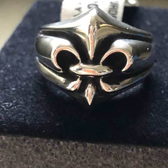 KING BABY STUDIO Sterling Silver FLEUR DE LIS Ring - Picture 6 of 7